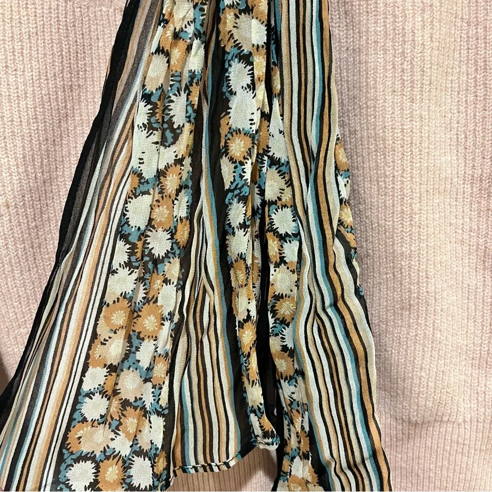 Anthropologie Liora Tie Back Sweater S Wool Blend Scarf